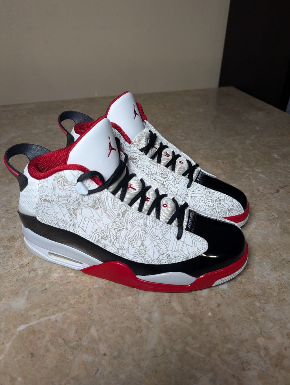 Nike Air Jordan Sub-Zero OG White Red Laser(2019) Basketball Shoes Men Size 10.5